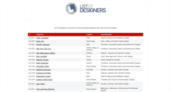 Desktop Screenshot of list-of-designers.com